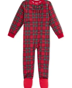 Matching Infant Brinkley Plaid Footed Pajamas