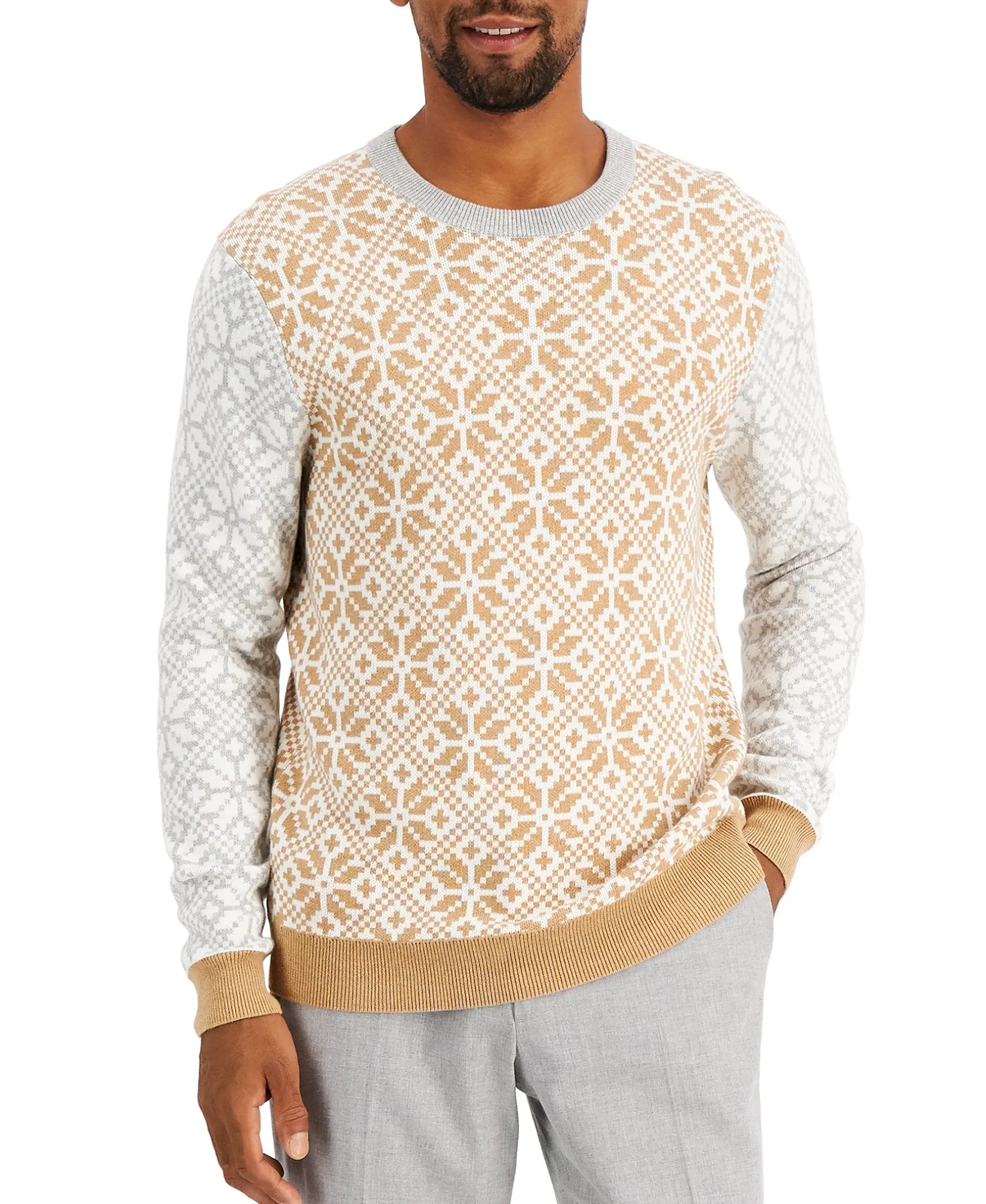 Men's Colorblocked Fair Isle Family Sweater