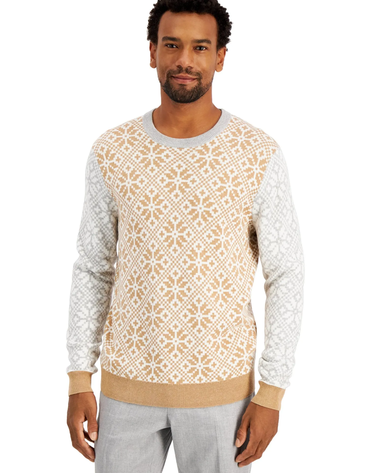 Men's Colorblocked Fair Isle Family Sweater