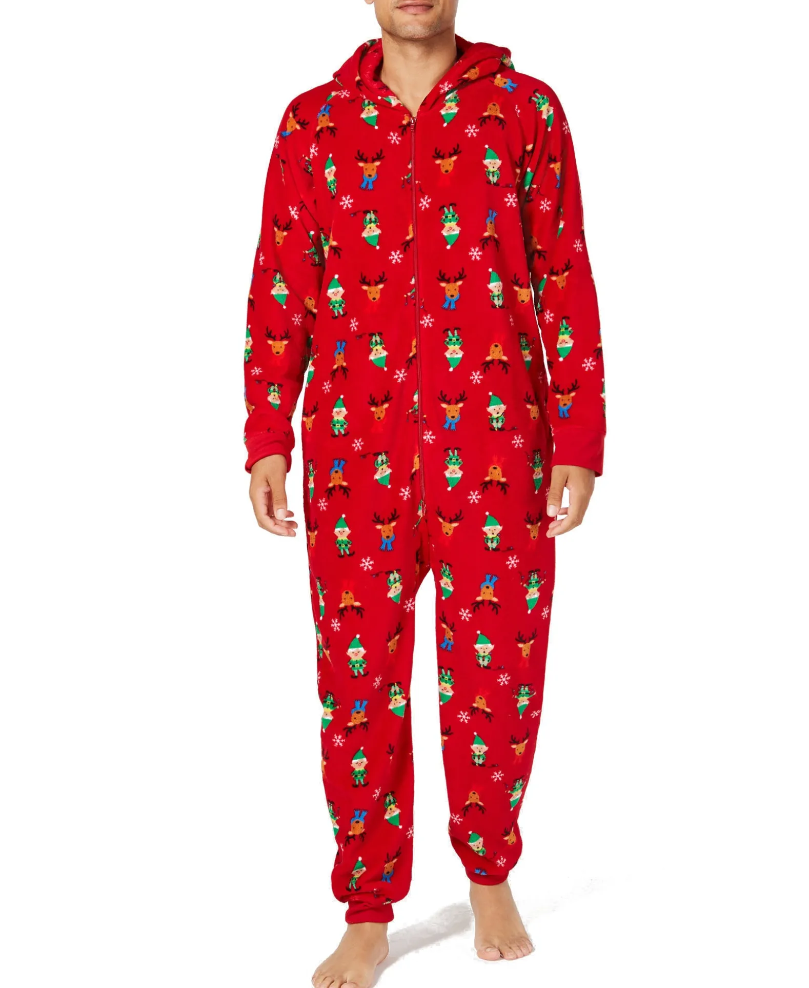 Men's Matching Elf Hooded One-Piece
