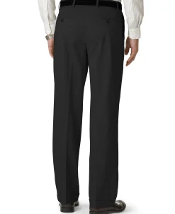 Men's Stretch Classic Fit Iron Free Khaki Pants Pleated