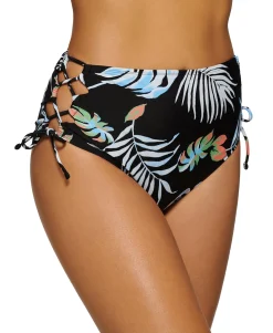 Teen Aloha Breeze Lace-up-Side High-Waist Bottoms (Young Women's Fit)