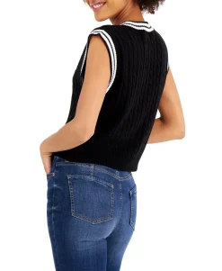 Teen Cable-Knit Sweater Vest (Young Women's Fit)