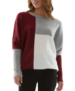 Teen Colorblocked Dolman-Sleeve Sweater (Young Women's Fit)