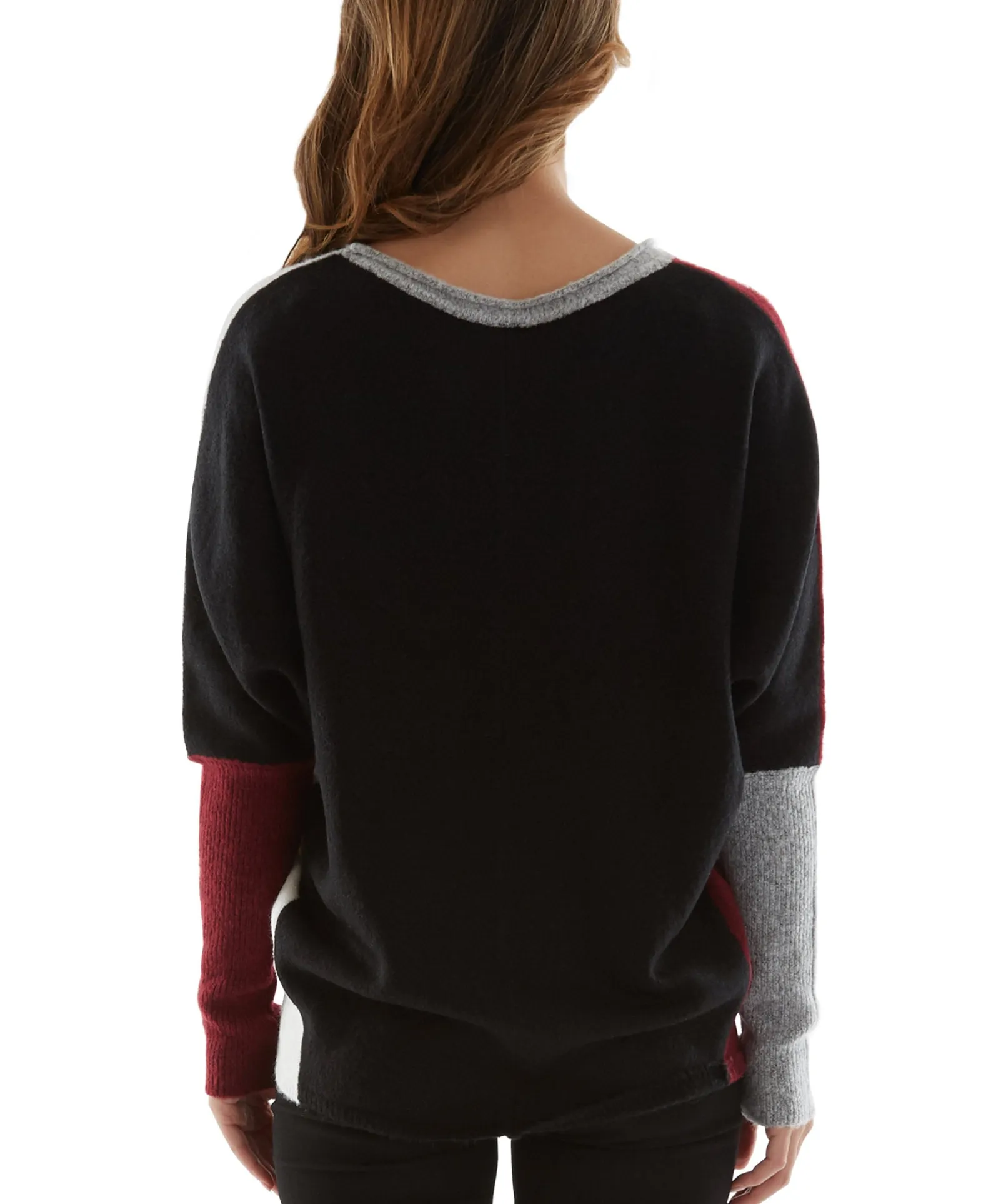 Teen Colorblocked Dolman-Sleeve Sweater (Young Women's Fit)