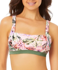 Teen Contrast-Band Bralette Bikini Top (Young Women's Fit)