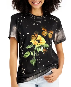 Teen Cotton Butterfly-Print T-Shirt (Young Women's Fit)