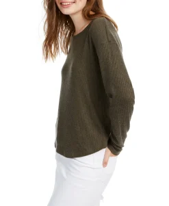 Teen Cozy Twist-Back Ribbed Top (Young Women's Fit)