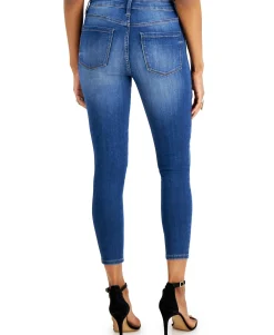 Teen Curvy Mid-Rise Distressed Skinny Jeans (Young Women's Fit)