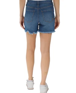 Teen Distressed Frayed-Hem Denim Shorts (Young Women's Fit)