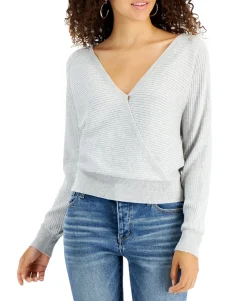 Teen Double V-Neck Sweater (Young Women's Fit)