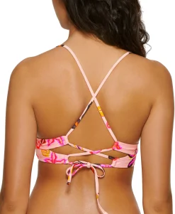 Teen Endless Tropical Hipster Lace-Up Midkini Top (Young Women's Fit)