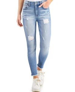 Teen High Rise Ripped Skinny Jeans (Young Women's Fit)