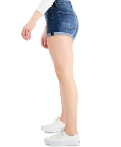 Teen High-Rise Roll-Cuff Jean Shorts (Young Women's Fit)