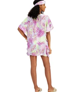 Teen Lace-Up Caftan Cover-Up with Headband (Young Women's Fit)