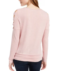 Teen Lattice-Sleeve Top (Young Women's Fit)