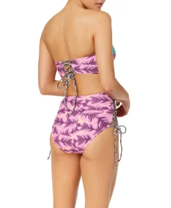Teen Leaf Breeze Printed Strappy High-Waist Bikini Bottoms (Young Women's Fit)