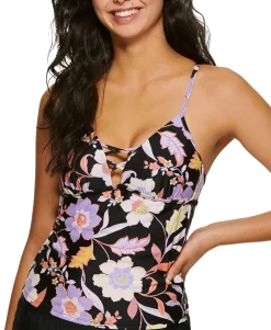 Teen Luna Floral Strappy Bikini Tankini Top (Young Women's Fit)