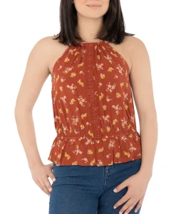 Teen Peplum-Hem Textured Top (Young Women's Fit)