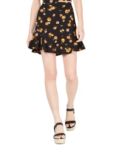 Teen Printed Ruffle-Hem Skirt (Young Women's Fit)