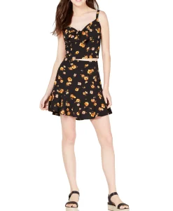 Teen Printed Ruffle-Hem Skirt (Young Women's Fit)