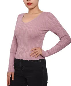 Teen Rib-Knit Strappy-Back Sweater (Young Women's Fit)