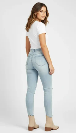 Teen Ripped High Rise Skinny Jeans (Young Women's Fit)