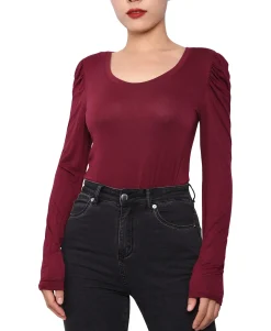 Teen Ruched-Sleeve Bodysuit (Young Women's Fit)