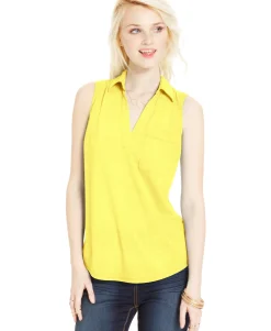 Teen Slub-Knit Sleeveless Top (Young Women's Fit)