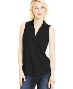 Teen Slub-Knit Sleeveless Top (Young Women's Fit)
