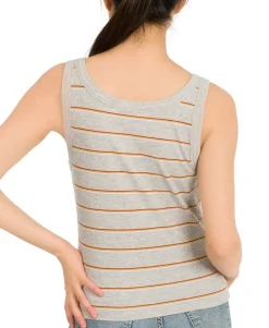 Teen Striped Rib-Knit Tank Top (Young Women's Fit)