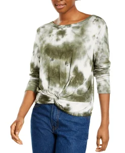 Teen Tie Dye Twist-Front Top (Young Women's Fit)