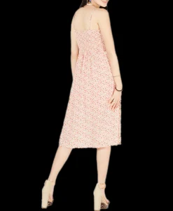 Teen Tie-Front Cutout Midi Dress (Young Women's Fit)