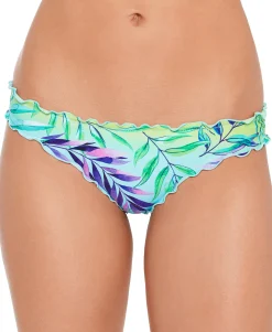 Teen Tropical Punch Printed Ruffled Hipster Bikini Bottoms (Young Women's Fit)