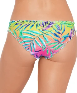 Teen Tropical Punch Printed Ruffled Hipster Bikini Bottoms (Young Women's Fit)
