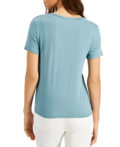 Teen Twist-Front Pocket T-Shirt (Young Women's Fit)