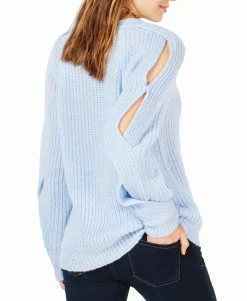 Teen V-Neck Twisted Long-Sleeve Sweater (Young Women's Fit)