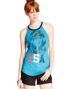 Teen Wonder Woman Halter Tank Top (Young Women's Fit)