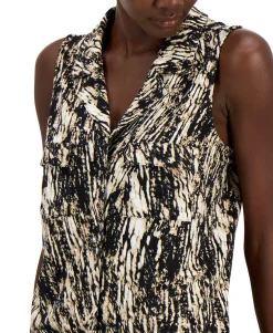 Women's Abstract Print Sleeveless Top