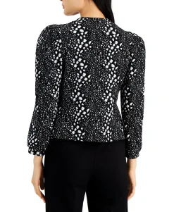 Women's Animal Print Button Front Shirt Jacket
