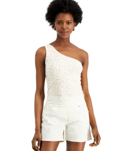 Women's Animal-Print One-Shoulder Top