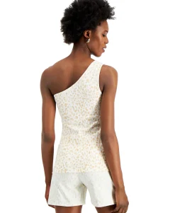 Women's Animal-Print One-Shoulder Top