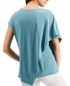 Women's Asymmetrical Drape Neck Top