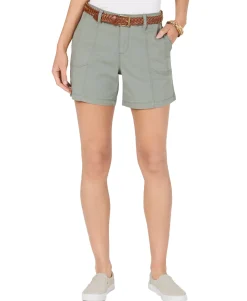 Women's Belted Utility-Pocket Shorts