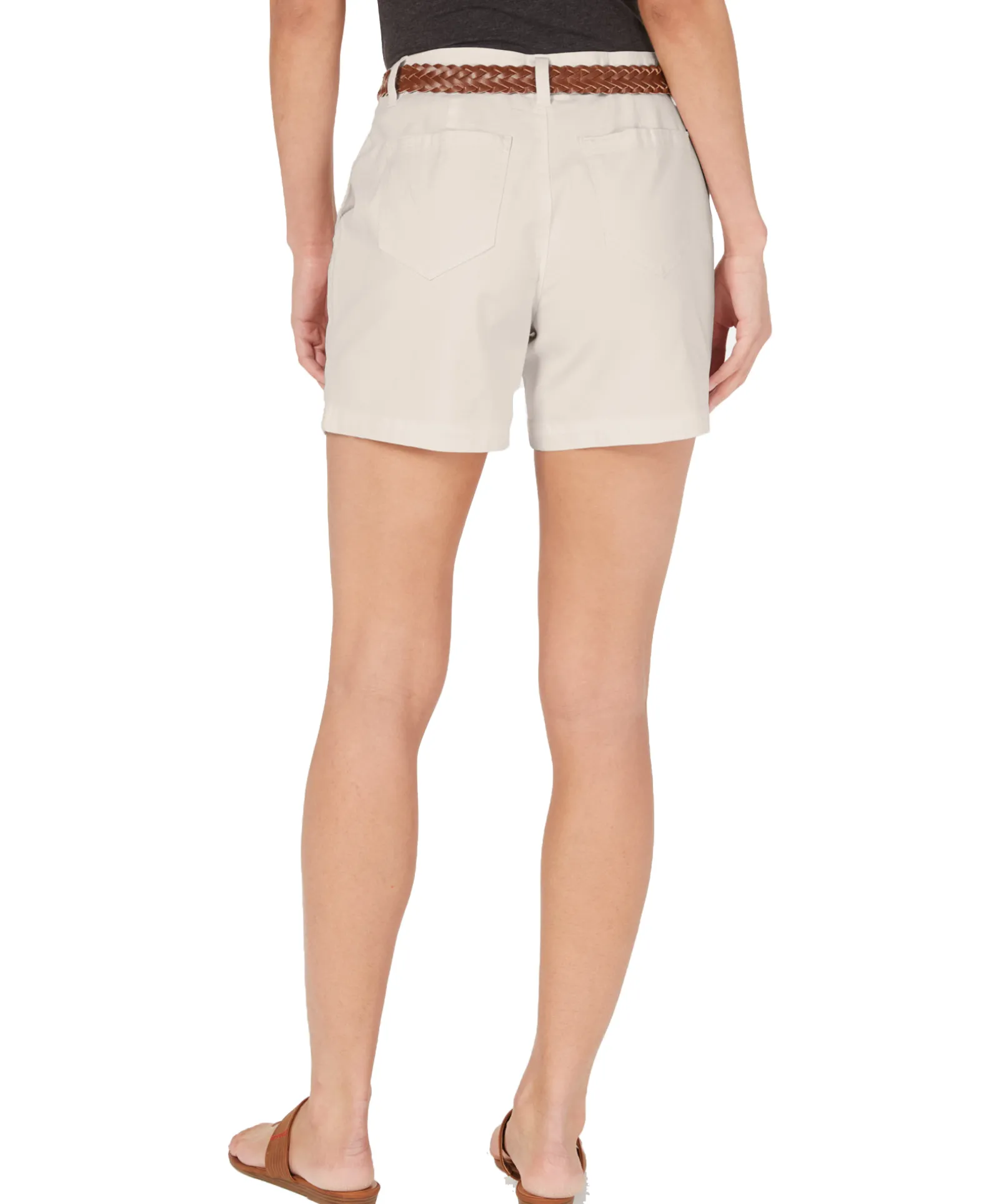 Women's Belted Utility-Pocket Shorts