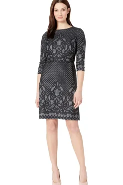 Women's Bonded Lace Pattern Dress