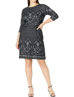 Women's Bonded Lace Pattern Dress