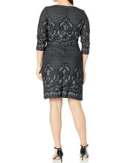 Women's Bonded Lace Pattern Dress