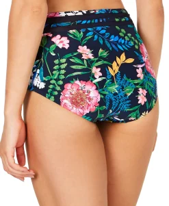 Women's Carnival Rosa Floral Mesh High-Waist Bikini Bottoms