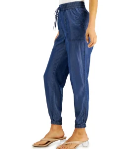 Women's Chambray Pull-On Jogger Pants